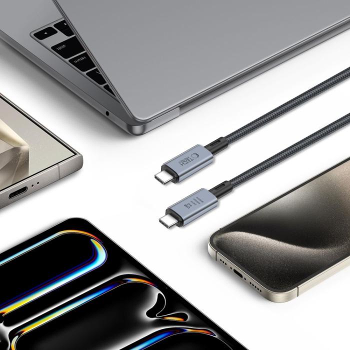 Bild 5, Tech-Protect Tech-Protect 2 m 240W PD 8K USB-C/USB-C Kabel UltraBoost Grå
