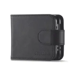 LC.IMEEKE LC.IMEEKE Galaxy Z Flip 4 Fodral L&auml;der Svart