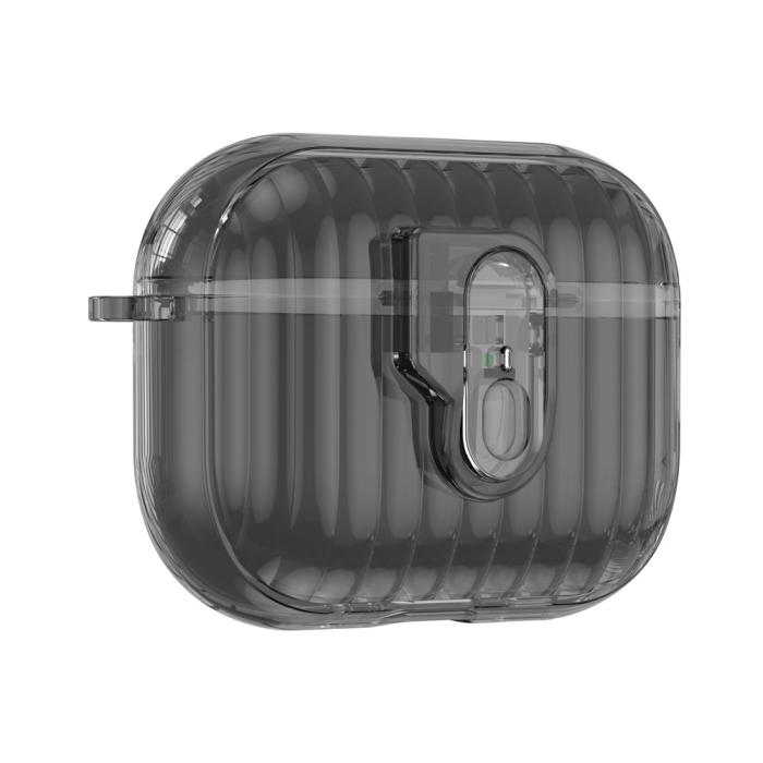 Bild 2,  AirPods Pro 3 Skal Hybrid Shell Texture Tonad Svart