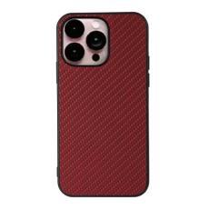  iPhone 14 Pro Max Skal Kolfiber Textur R&ouml;d