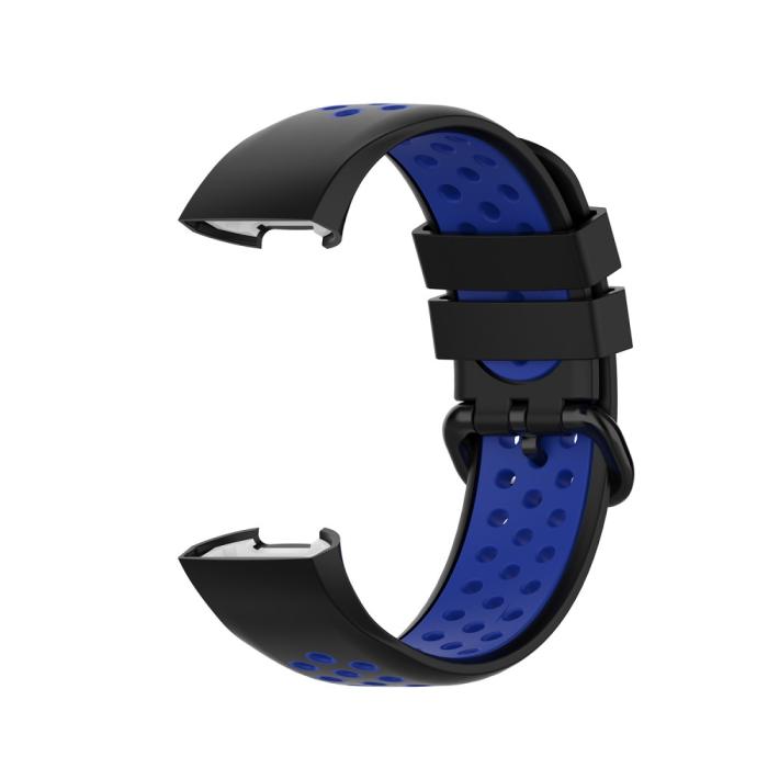 Bild 3,  Fitbit Charge 4/3 Silikon Träningsarmband Svart/Blå