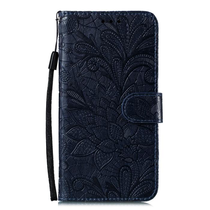 Bild 2,  Huawei P40 Pro - Blommigt Mönster - Mörk Blå