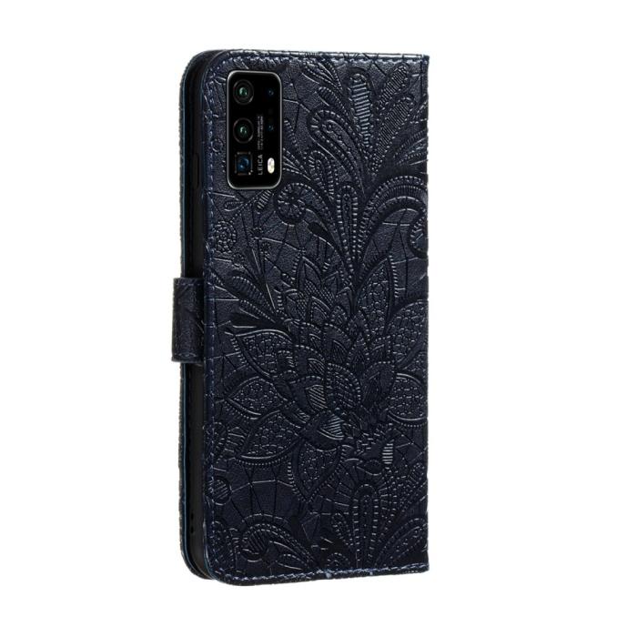 Bild 4,  Huawei P40 - Blommigt Mönster - Mörk Blå