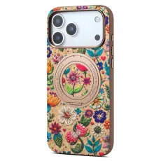 DENIOR DENIOR iPhone 18 Pro / 17 Pro Skal MagSafe Ringstativ Blommor