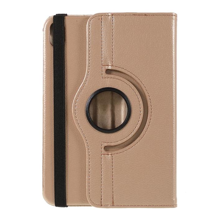 Bild 4,  iPad Mini 2024/2021 Fodral 360° Rotation Litchi Guld