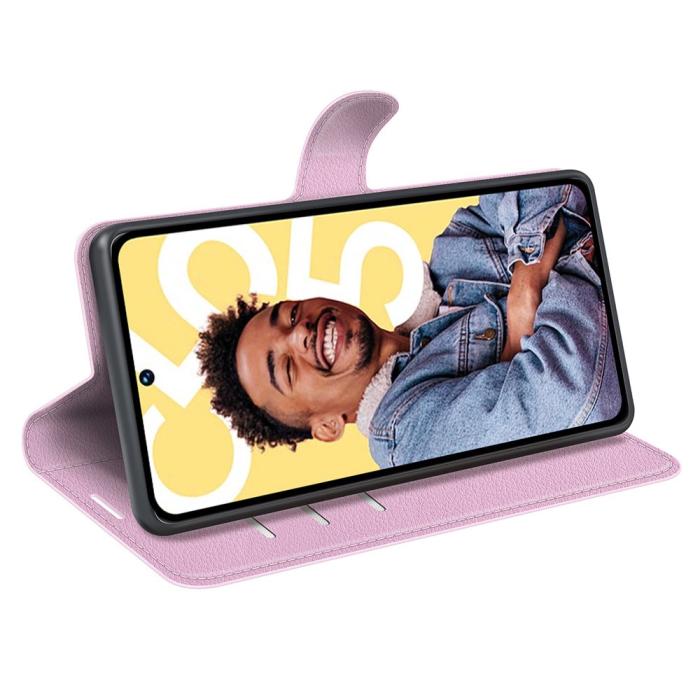 Bild 3,  Google Pixel 8 Fodral Litchi Textur Ljus Rosa