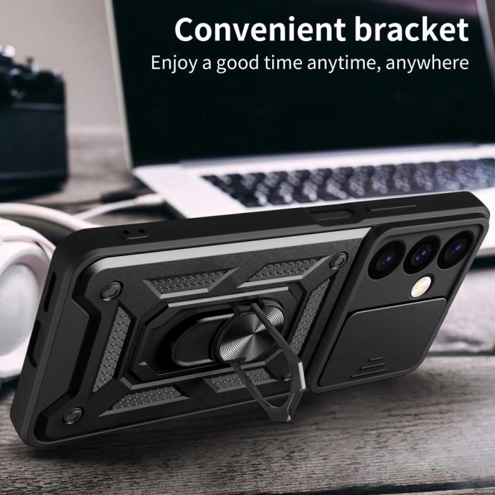 Bild 2,  Samsung Galaxy S24 Plus Skal CamShield Hybrid Ring Röd