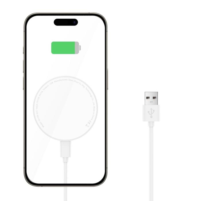 Bild 3, Tech-Protect Tech-Protect 15W Qi Magnetisk MagSafe Laddare Trådlös Vit