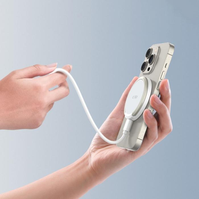 Bild 6, Tech-Protect Tech-Protect 15W Qi Magnetisk MagSafe Laddare Trådlös Vit