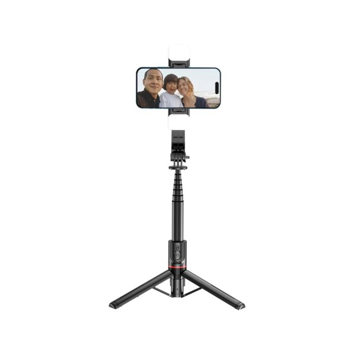 Bild 2, Tech-Protect Tech-Protect Bluetooth Selfie Stick Tripod Med Led Light Svart