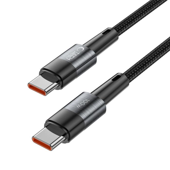 Bild 2, Tech-Protect Tech-Protect 0.25 m 100W/5A PD USB-C - USB-C Kabel UltraBoost Grå