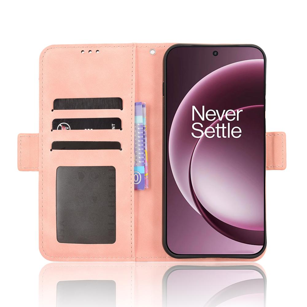  OnePlus 15 Fodral Med Avtagbart Kortfodral Läder Rosa