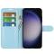  Samsung Galaxy S24 Fodral Litchi Läder Ljus Blå