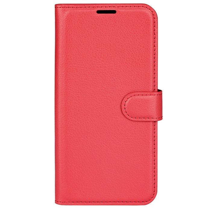 Bild 5,  Samsung Galaxy S24 Fodral Litchi Läder Röd