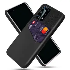  Huawei P40 - Skal med plats f&ouml;r kort - Svart