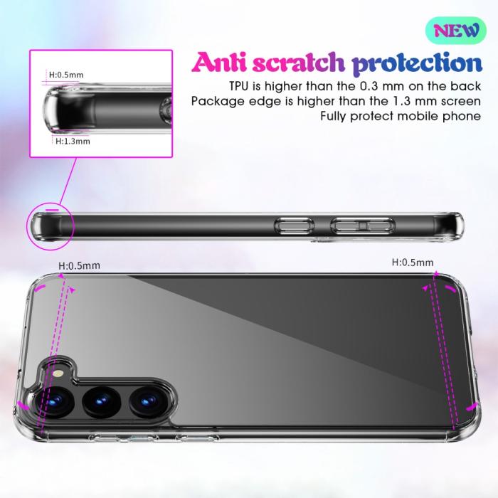 Bild 4,  Samsung Galaxy S23 Skal Akryl/TPU Transparent