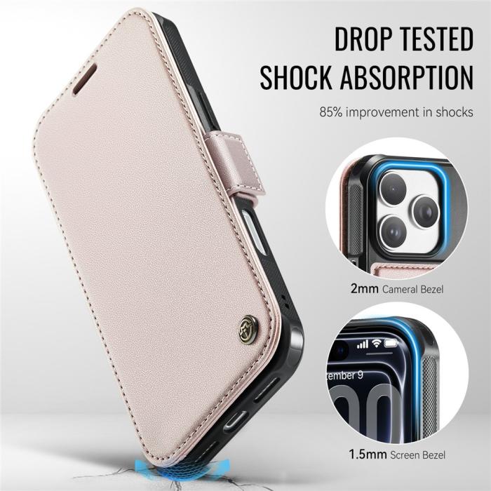 Bild 5, CASEME CASEME iPhone 17 Pro Max Skal RFID Plånbok Roséguld