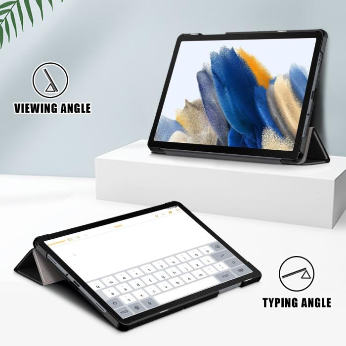 Bild 3,  Samsung Galaxy Tab A9 Plus Fodral Tri-Fold PU Läder Svart