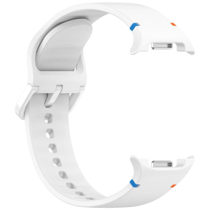 Bild 4,  Galaxy Watch 8 46/44/40 mm Klockarmband Silkon Vit