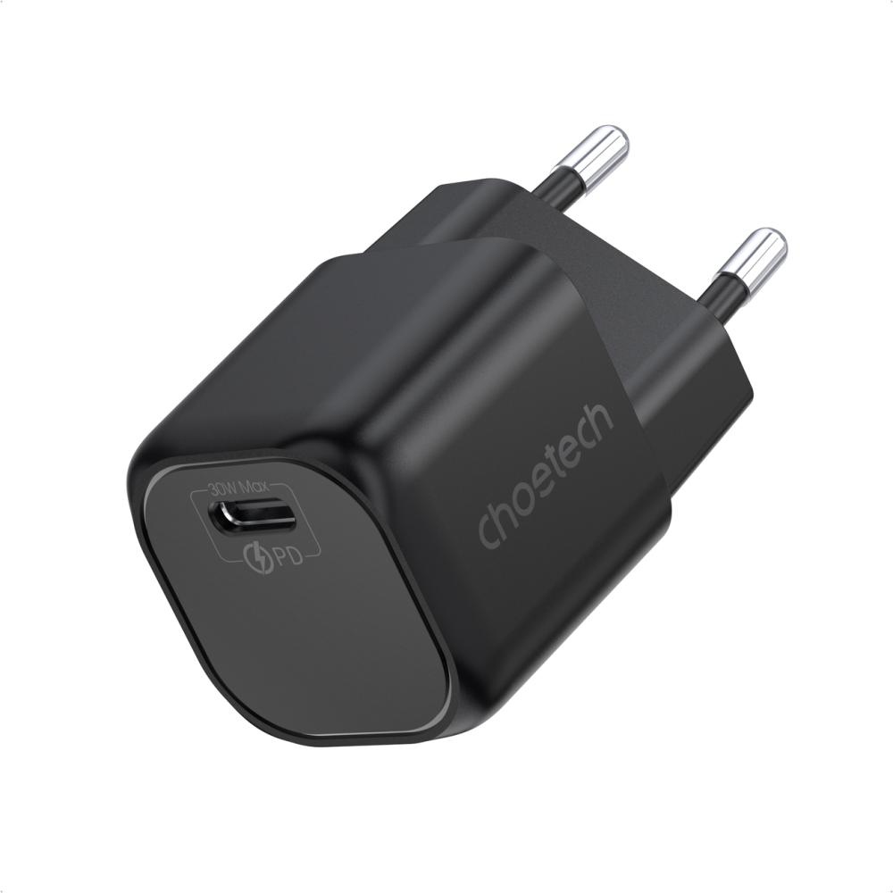 Choetech Choetech 30W GaN PD USB-C Väggladdare Svart