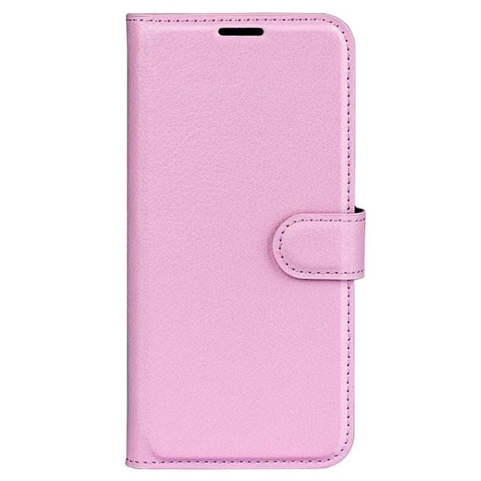 Bild 5,  Google Pixel 8 Fodral Litchi Textur Ljus Rosa