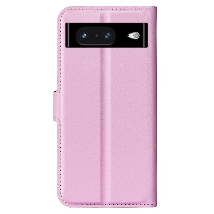 Bild 6,  Google Pixel 8 Fodral Litchi Textur Ljus Rosa