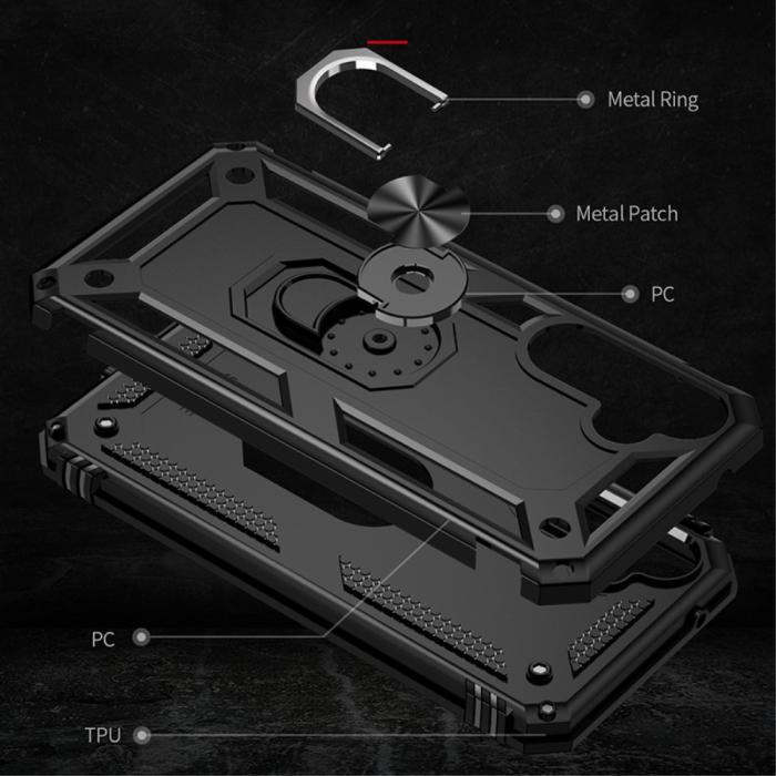 Bild 3,  Samsung Galaxy S23 FE Skal Ring Hybrid Armor Svart