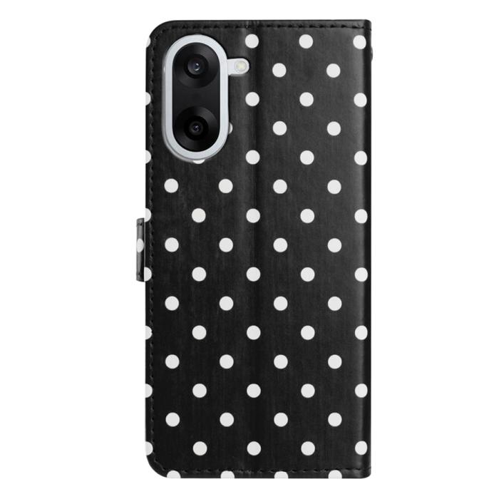 Bild 2,  OnePlus Nord CE5 Fodral Polka Dot Svart / Vit