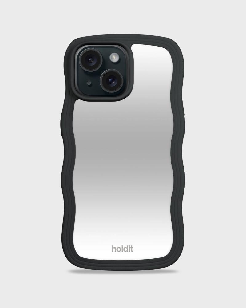 holdit holdit iPhone 15/14/13 Skal Wavy Black Mirror