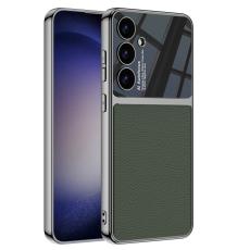 GKK GKK Galaxy S24 Plus Skal Hybrid L&auml;der Litchi Gr&ouml;n