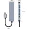 Tech-Protect Tech-Protect 5in1 USB-A Hub USB-C / USB-A Grå