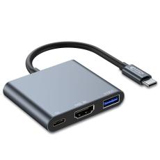 Tech-Protect Tech-Protet 3in1 USB-C Hub USB-A / HDMI / USB-C Gr&aring;
