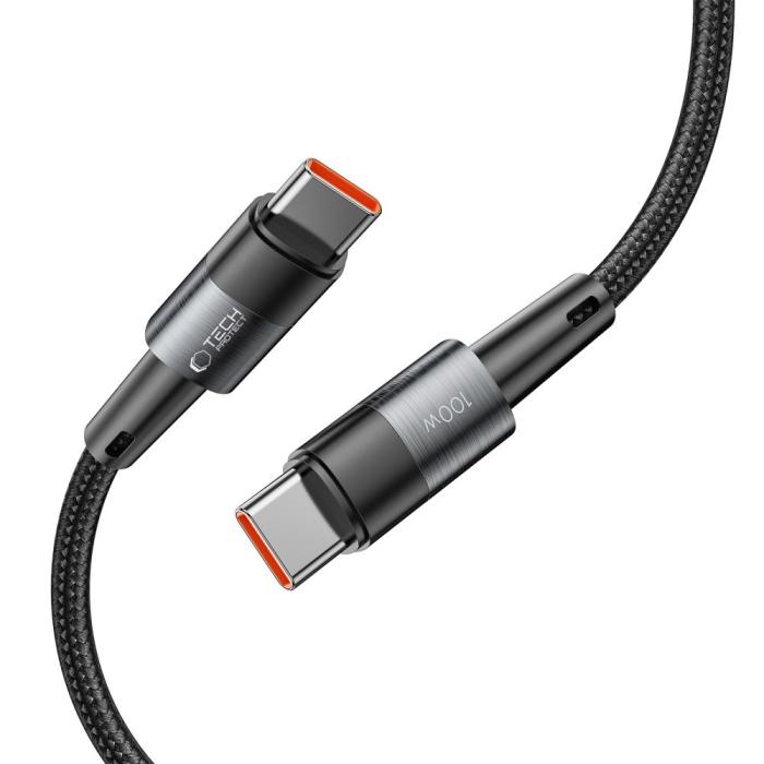 Bild 3, Tech-Protect Tech-Protect 3 m 100W/5A PD USB-C - USB-C Kabel UltraBoost Grå