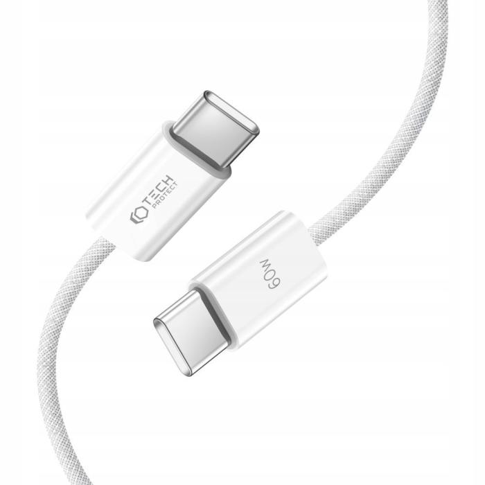 Bild 4, Tech-Protect Tech-Protect 1 m 60W/3A PD USB-C - USB-C Kabel UltraBoost Vit