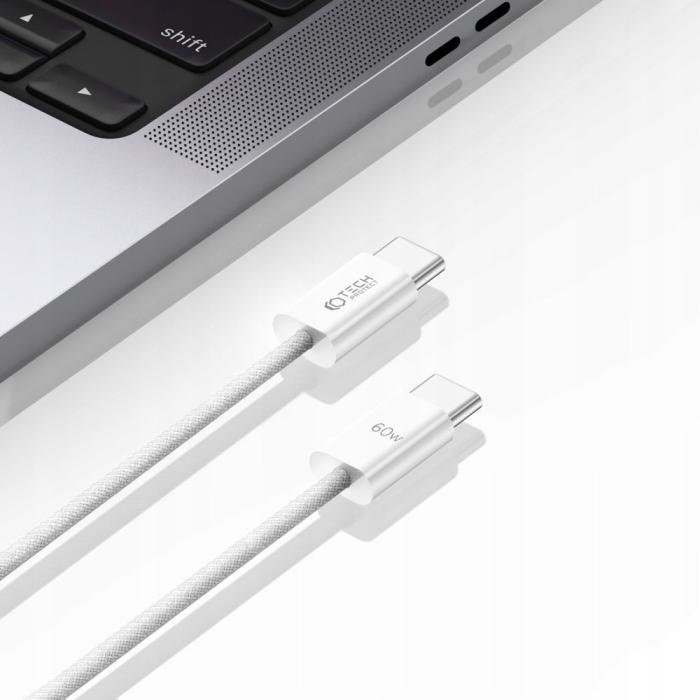 Bild 5, Tech-Protect Tech-Protect 1 m 60W/3A PD USB-C - USB-C Kabel UltraBoost Vit