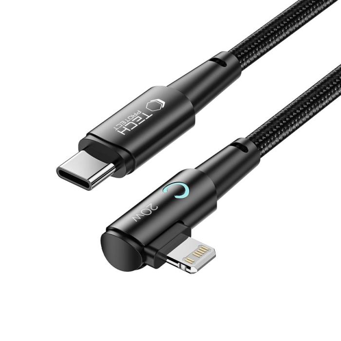 Bild 5, Tech-Protect Tech-Protect 1 m 20W/3A PD Lightning - USB-C Kabel UltraBoost Grå