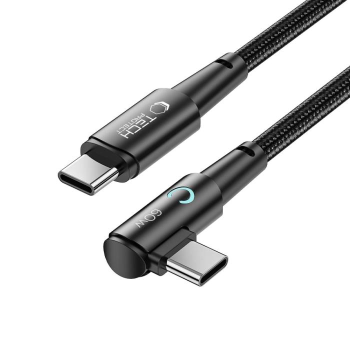 Bild 3, Tech-Protect Tech-Protect 1 m 60W/6A USB-C - USB-C Kabel UltraBoost Grå