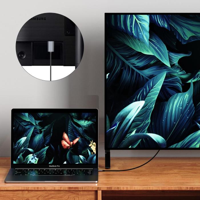 Bild 4, Tech-Protect Tech-Protect 2 m 4K 60Hz USB-C - HDMI Kabel UltraBoost Svart