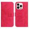  iPhone 15 Pro Fodral Solros Tryck Rosaröd
