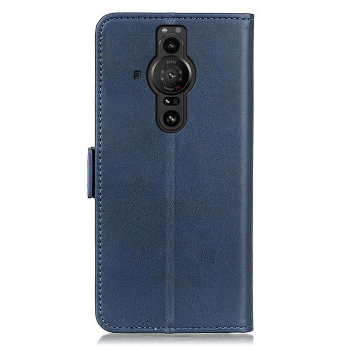 Bild 3,  Sony Xperia Pro-I Fodral Läder Med Magnetisk Stängning Blå