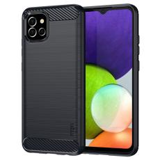 MOFI MOFI Samsung Galaxy A03 Skal Borstad St&aring;l Textur Bl&aring;
