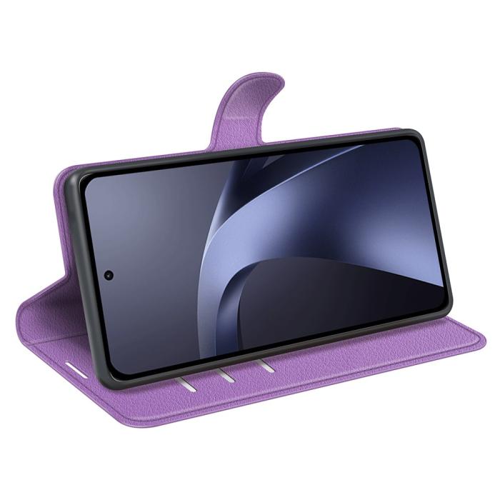 Bild 2,  Xiaomi 17T Pro Fodral Litchi Läder Lila