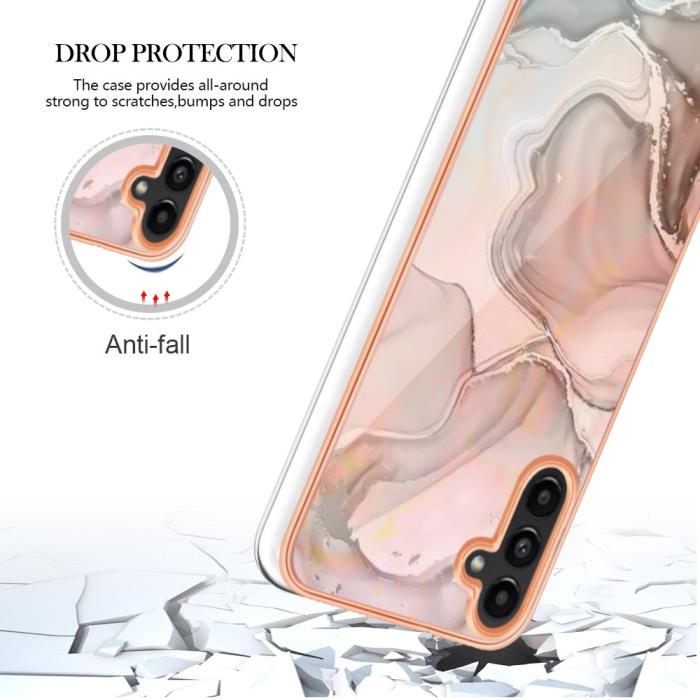 Bild 5,  Samsung Galaxy A34 5G Skal Marmor TPU Rosa
