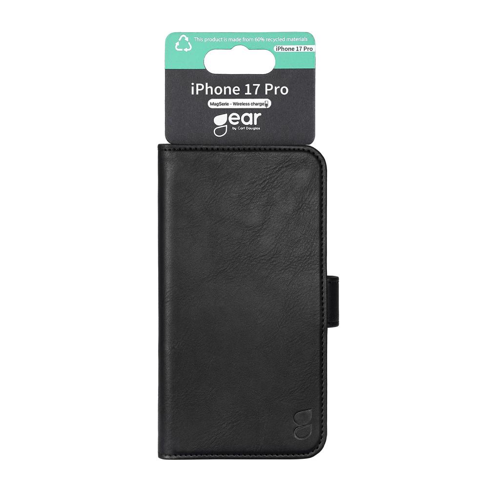Gear Gear iPhone 17 Pro Fodral MagSafe Läder Svart