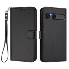  Sony Xperia 10 VII Pl&aring;nboksfodral L&auml;der Svart