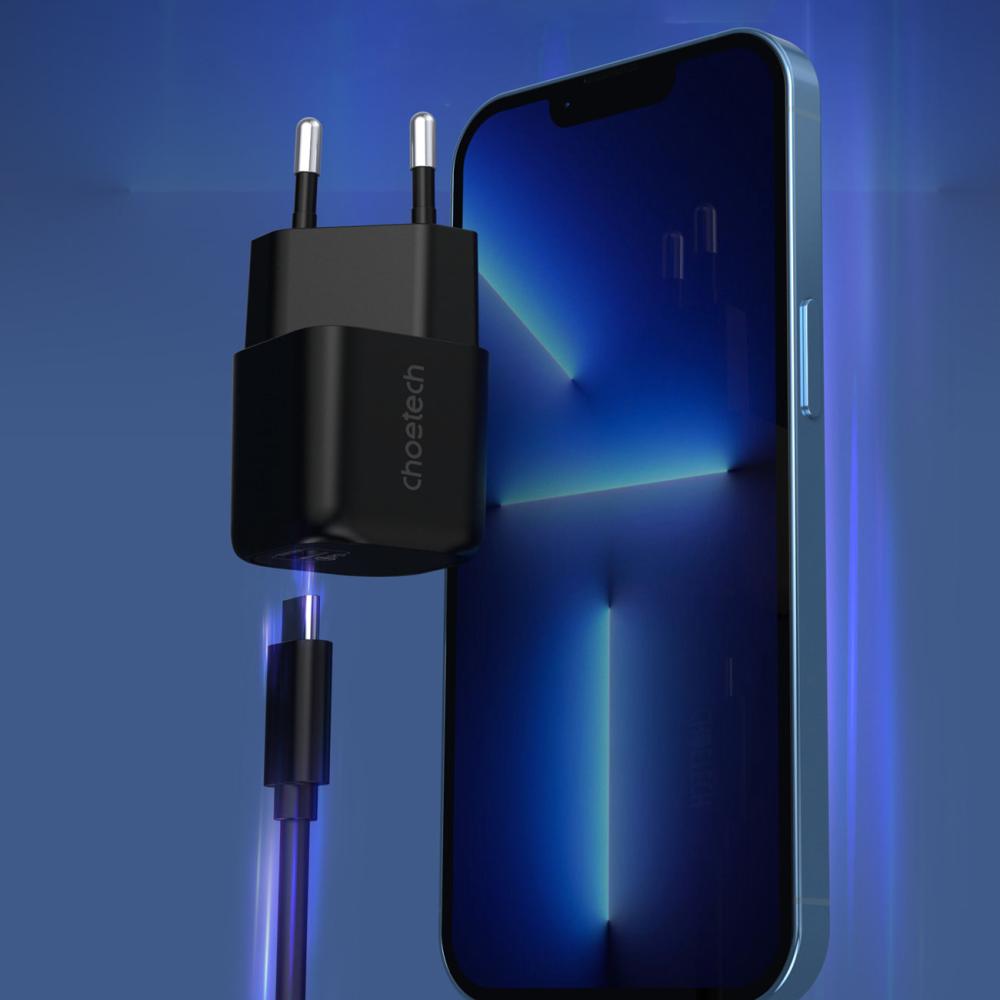 Choetech Choetech 30W GaN PD USB-C Väggladdare Svart
