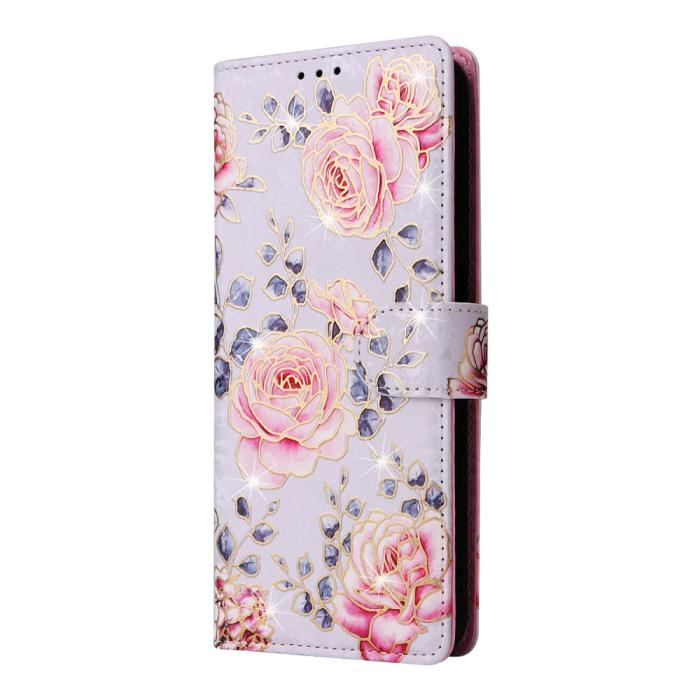 Bild 6,  Samsung Galaxy A16/A26 5G Fodral RFID Rosa Blommor