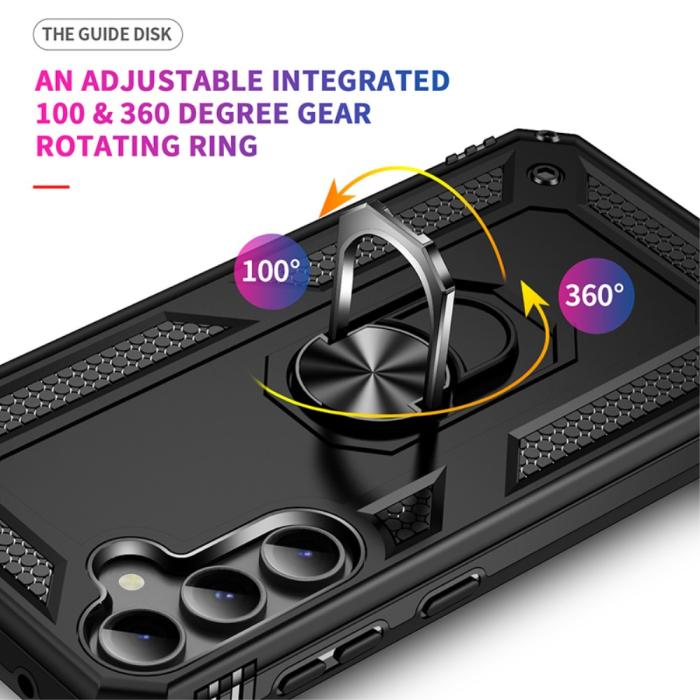 Bild 6,  Samsung Galaxy S23 FE Skal Ring Hybrid Armor Svart