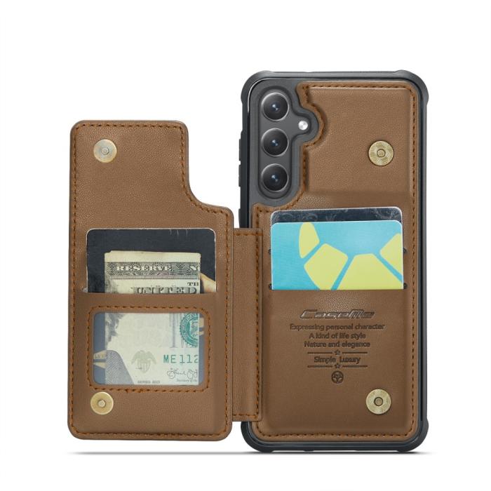 Bild 3, CASEME CASEME Samsung Galaxy S25 Skal RFID Kickstand Brun