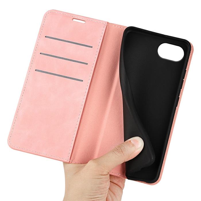 Bild 4,  iPhone 17e / 16e Fodral Flip Skin Touch Rosa